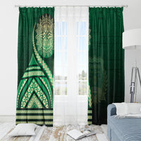 Saineha High School Window Curtain Ngatu and Polynesian Pattern