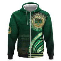 Saineha High School Zip Hoodie Ngatu and Polynesian Pattern
