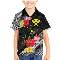 Aloha Hawaii Hibiscus and Plumeria Flowers Family Matching Mermaid Dress and Hawaiian Shirt Kanaka Maoli Tattoo Polynesian Pattern