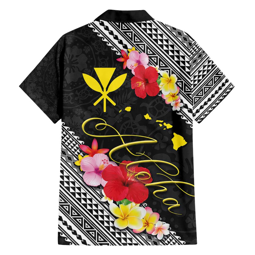 Aloha Hawaii Hibiscus and Plumeria Flowers Family Matching Summer Maxi Dress and Hawaiian Shirt Kanaka Maoli Tattoo Polynesian Pattern