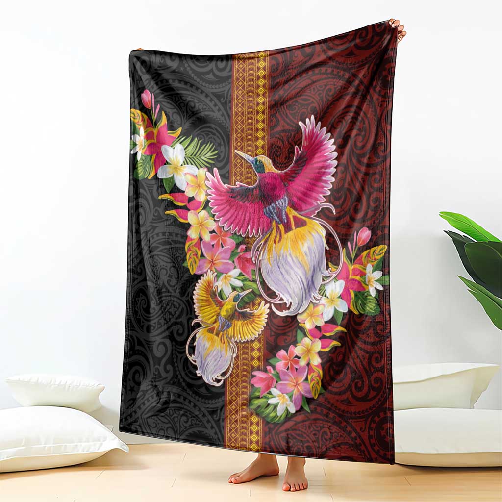 Papua New Guinea Birds and Frangipani Blanket Melanesian Art Tattoos - Polynesian Pride