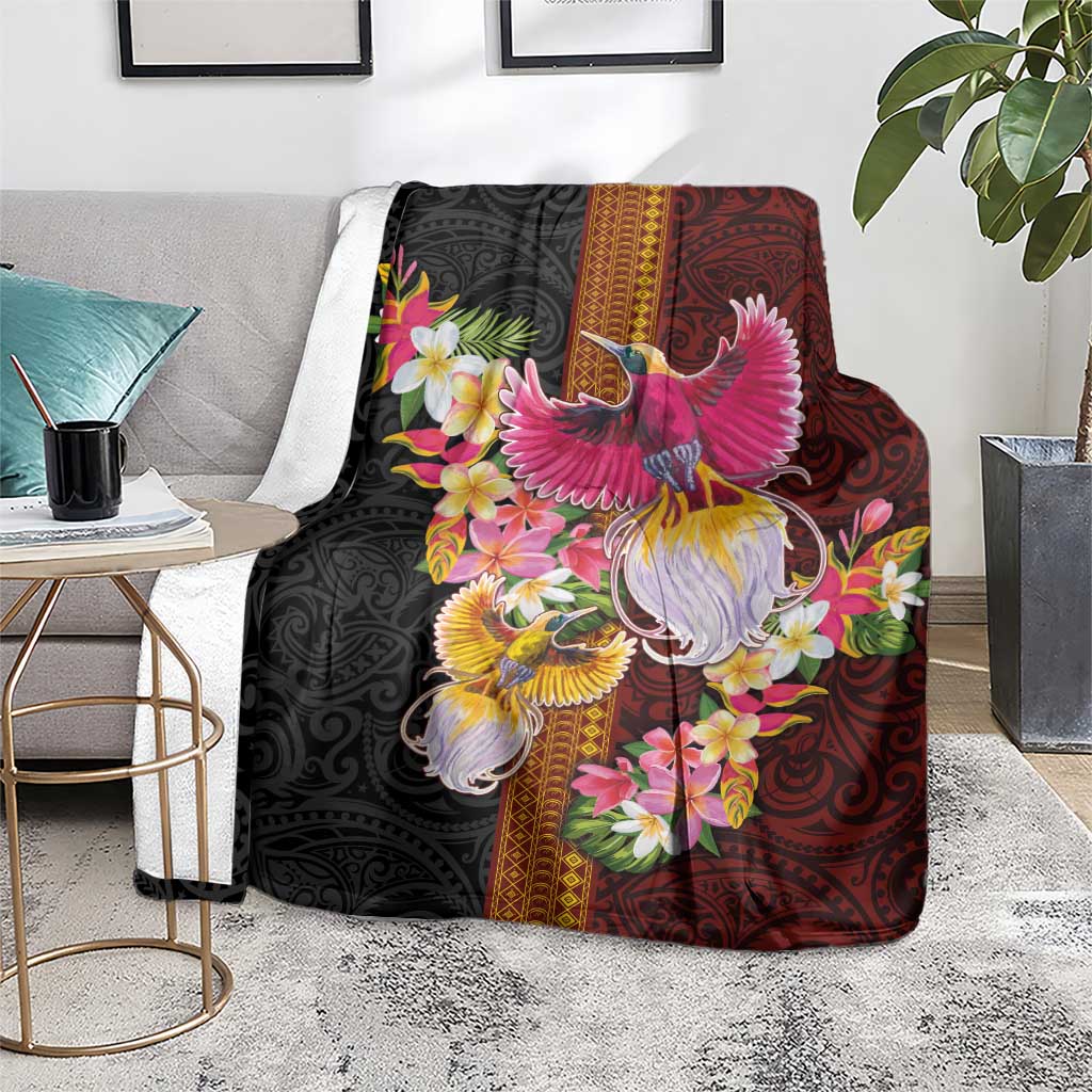 Papua New Guinea Birds and Frangipani Blanket Melanesian Art Tattoos - Polynesian Pride