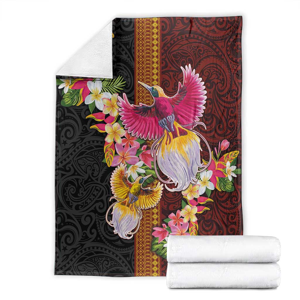 Papua New Guinea Birds and Frangipani Blanket Melanesian Art Tattoos - Polynesian Pride