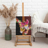 Papua New Guinea Birds and Frangipani Canvas Wall Art Melanesian Art Tattoos - Polynesian Pride