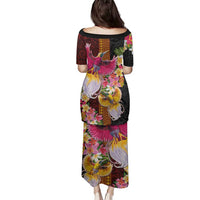 Papua New Guinea Birds and Frangipani Family Matching Puletasi and Hawaiian Shirt Melanesian Art Tattoos - Polynesian Pride