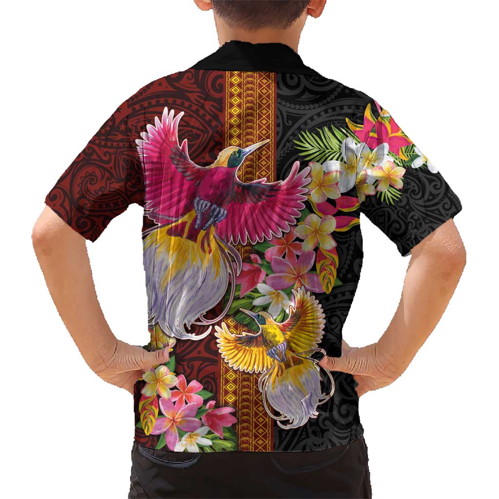Papua New Guinea Birds and Frangipani Hawaiian Shirt Melanesian Art Tattoos - Polynesian Pride