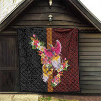 Papua New Guinea Birds and Frangipani Quilt Melanesian Art Tattoos - Polynesian Pride
