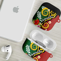 Melanesian Vanuatu Tribal Boar Tusk AirPods Case Tropical Plants and Namele Motifs - Polynesian Pride