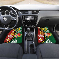 Melanesian Vanuatu Tribal Boar Tusk Car Mats Tropical Plants and Namele Motifs - Polynesian Pride