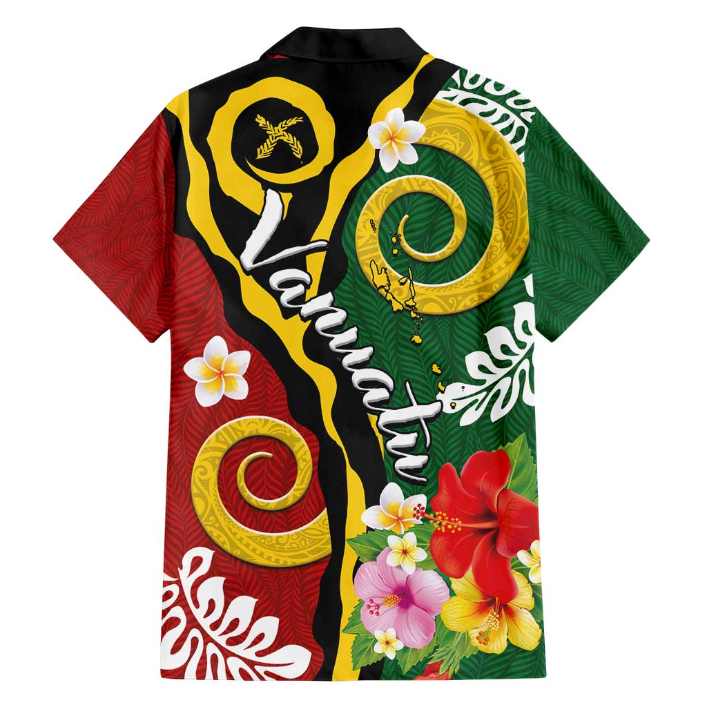 Melanesian Vanuatu Tribal Boar Tusk Family Matching Puletasi and Hawaiian Shirt Tropical Plants and Namele Motifs LT03 - Polynesian Pride
