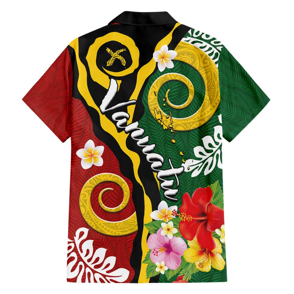 Melanesian Vanuatu Tribal Boar Tusk Hawaiian Shirt Tropical Plants and Namele Motifs - Polynesian Pride