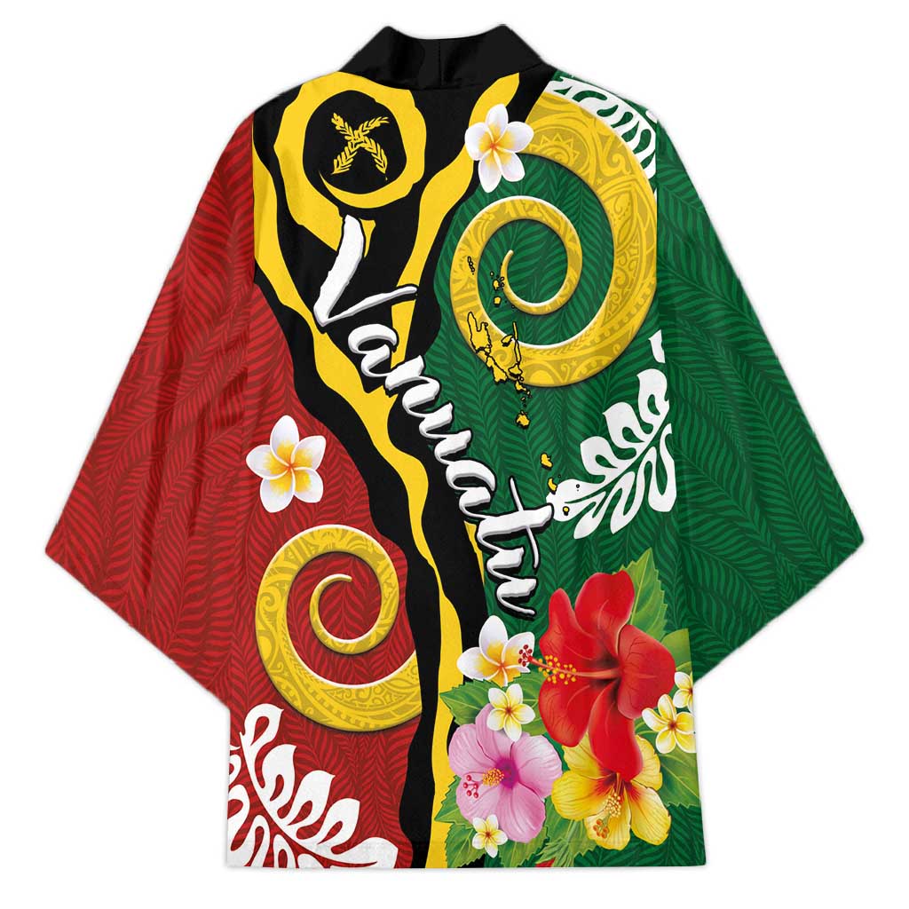 Melanesian Vanuatu Tribal Boar Tusk Kimono Tropical Plants and Namele Motifs LT03 - Polynesian Pride