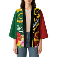 Melanesian Vanuatu Tribal Boar Tusk Kimono Tropical Plants and Namele Motifs LT03 - Polynesian Pride