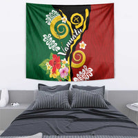 Melanesian Vanuatu Tribal Boar Tusk Tapestry Tropical Plants and Namele Motifs LT03 - Polynesian Pride
