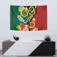 Melanesian Vanuatu Tribal Boar Tusk Tapestry Tropical Plants and Namele Motifs LT03 - Polynesian Pride