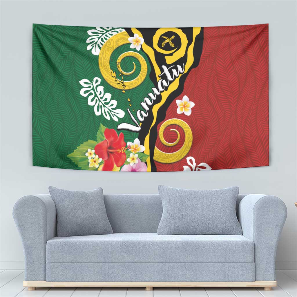 Melanesian Vanuatu Tribal Boar Tusk Tapestry Tropical Plants and Namele Motifs LT03 - Polynesian Pride