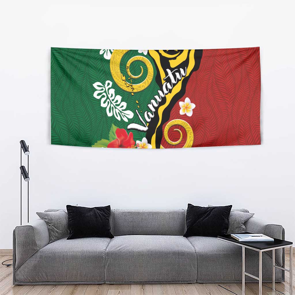 Melanesian Vanuatu Tribal Boar Tusk Tapestry Tropical Plants and Namele Motifs LT03 - Polynesian Pride
