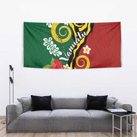 Melanesian Vanuatu Tribal Boar Tusk Tapestry Tropical Plants and Namele Motifs LT03 - Polynesian Pride