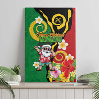 Vanuatu Christmas Canvas Wall Art Funny Santa with Namele and Boar Tusk Tribal - Polynesian Pride