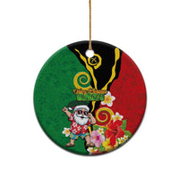 Vanuatu Christmas Ceramic Ornament Funny Santa with Namele and Boar Tusk Tribal - Polynesian Pride