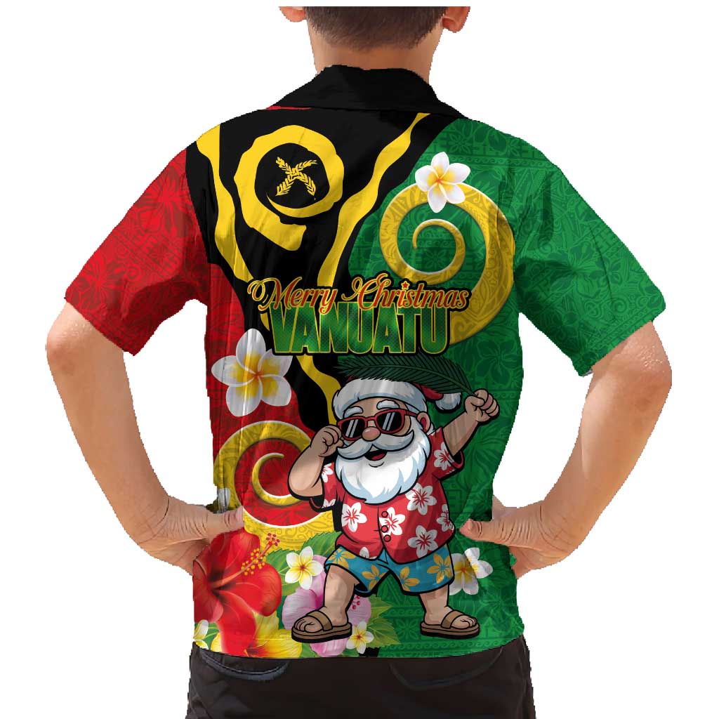 Vanuatu Christmas Family Matching Mermaid Dress and Hawaiian Shirt Funny Santa with Namele and Boar Tusk Tribal - Polynesian Pride