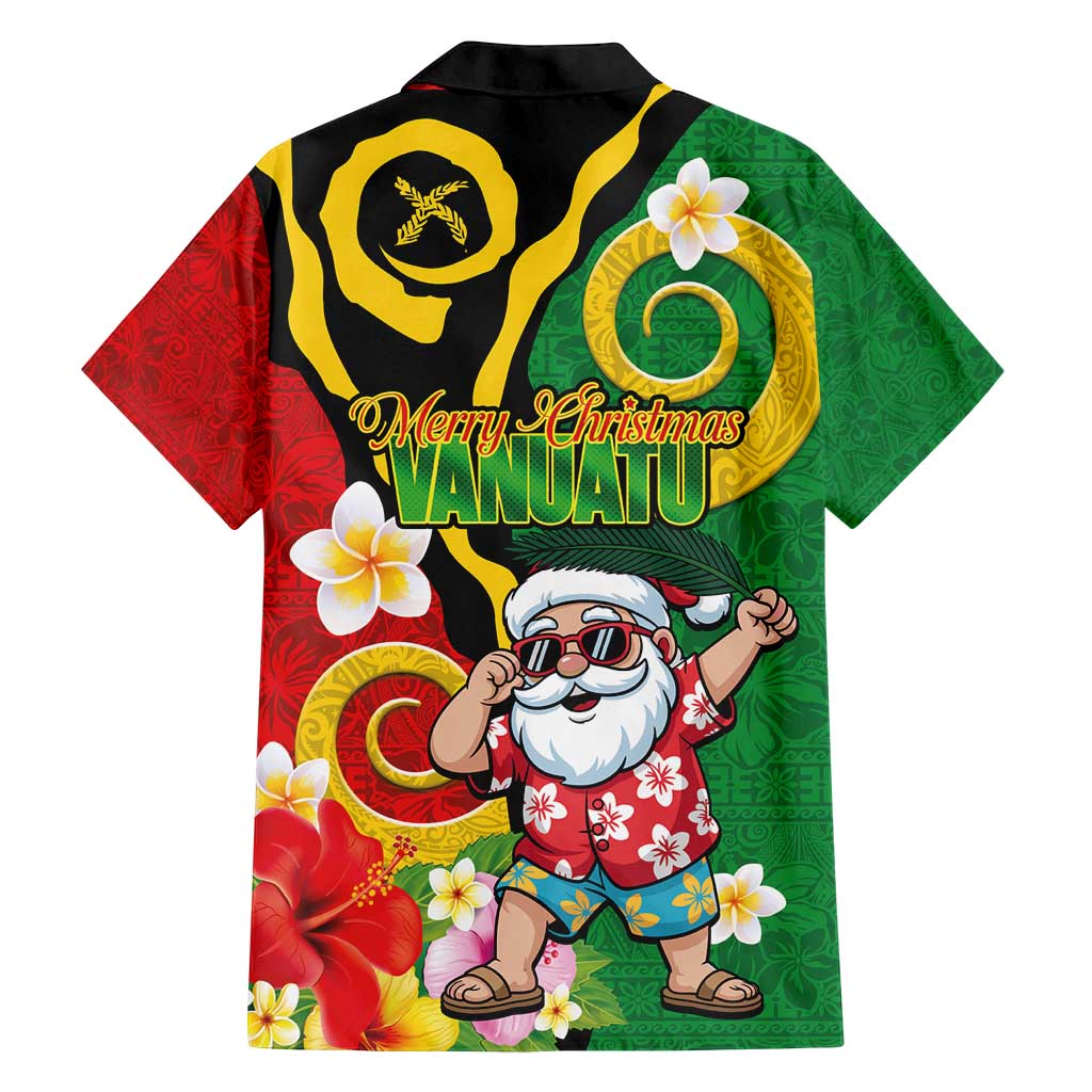 Vanuatu Christmas Family Matching Off Shoulder Maxi Dress and Hawaiian Shirt Funny Santa with Namele and Boar Tusk Tribal - Polynesian Pride