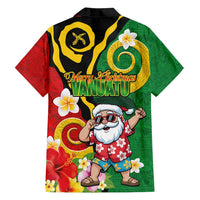 Vanuatu Christmas Family Matching Off Shoulder Maxi Dress and Hawaiian Shirt Funny Santa with Namele and Boar Tusk Tribal - Polynesian Pride