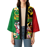 Vanuatu Christmas Kimono Funny Santa with Namele and Boar Tusk Tribal - Polynesian Pride