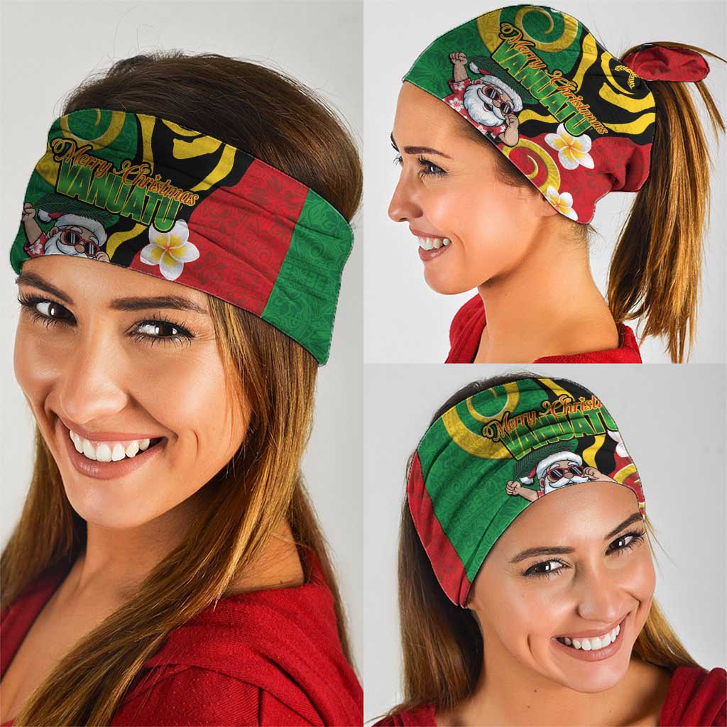 Vanuatu Christmas Neck Gaiter Funny Santa with Namele and Boar Tusk Tribal - Polynesian Pride