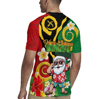 Vanuatu Christmas Rugby Jersey Funny Santa with Namele and Boar Tusk Tribal - Polynesian Pride