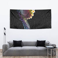 Hawaiian Tribal Tattoo and Plumeria Tapestry Polynesian Pattern Rainbow LT03 - Polynesian Pride