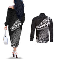 new-zealand-rugby-couples-matching-off-the-shoulder-long-sleeve-dress-and-long-sleeve-button-shirts-maori-warrior-rugby-silver-fern-tribal-pattern