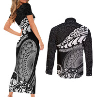 new-zealand-rugby-couples-matching-short-sleeve-bodycon-dress-and-long-sleeve-button-shirts-maori-warrior-rugby-silver-fern-tribal-pattern