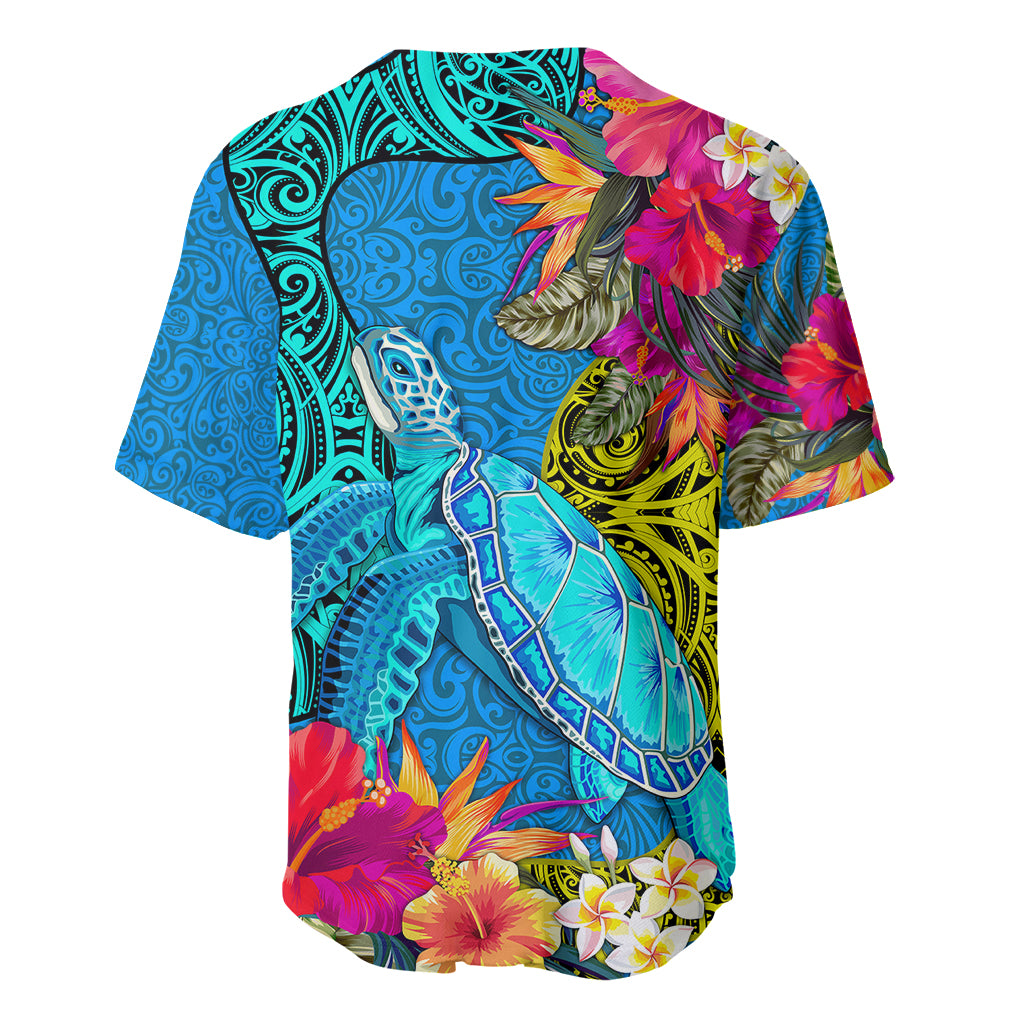 polynesian-baseball-jersey-the-turtle-jung-flower-with-maori-pattern-ethnic-style