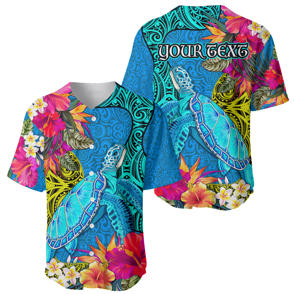custom-polynesian-baseball-jersey-the-turtle-jung-flower-with-maori-pattern-ethnic-style