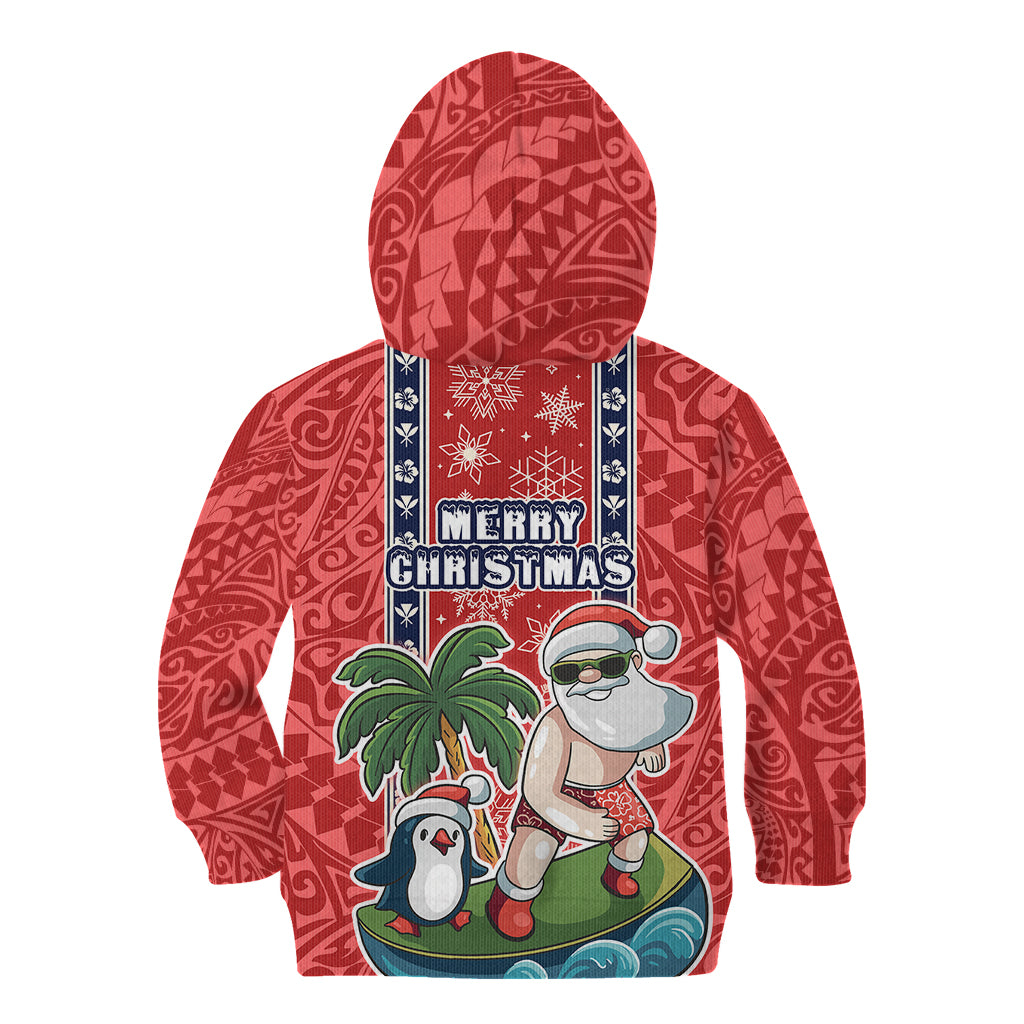 Hawaii Christmas Kid Hoodie The Santa Surfing Hawaii Xmas Style LT03 - Polynesian Pride