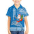 Custom Hawaii Mele Kalikimaka Kid Hawaiian Shirt Santa Riding The DolPhin Mix Kakau Pattern Blue Style LT03 Kid Blue - Polynesian Pride
