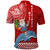 Hawaii Mele Kalikimaka Polo Shirt Santa Riding The DolPhin Mix Kakau Pattern Red Style LT03 - Polynesian Pride