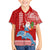 Custom Hawaii Mele Kalikimaka Kid Hawaiian Shirt Santa Riding The DolPhin Mix Kakau Pattern Red Style LT03 Kid Red - Polynesian Pride