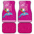 Hawaii Mele Kalikimaka Car Mats Santa Riding The DolPhin Mix Kakau Pattern Pink Style LT03 Pink - Polynesian Pride