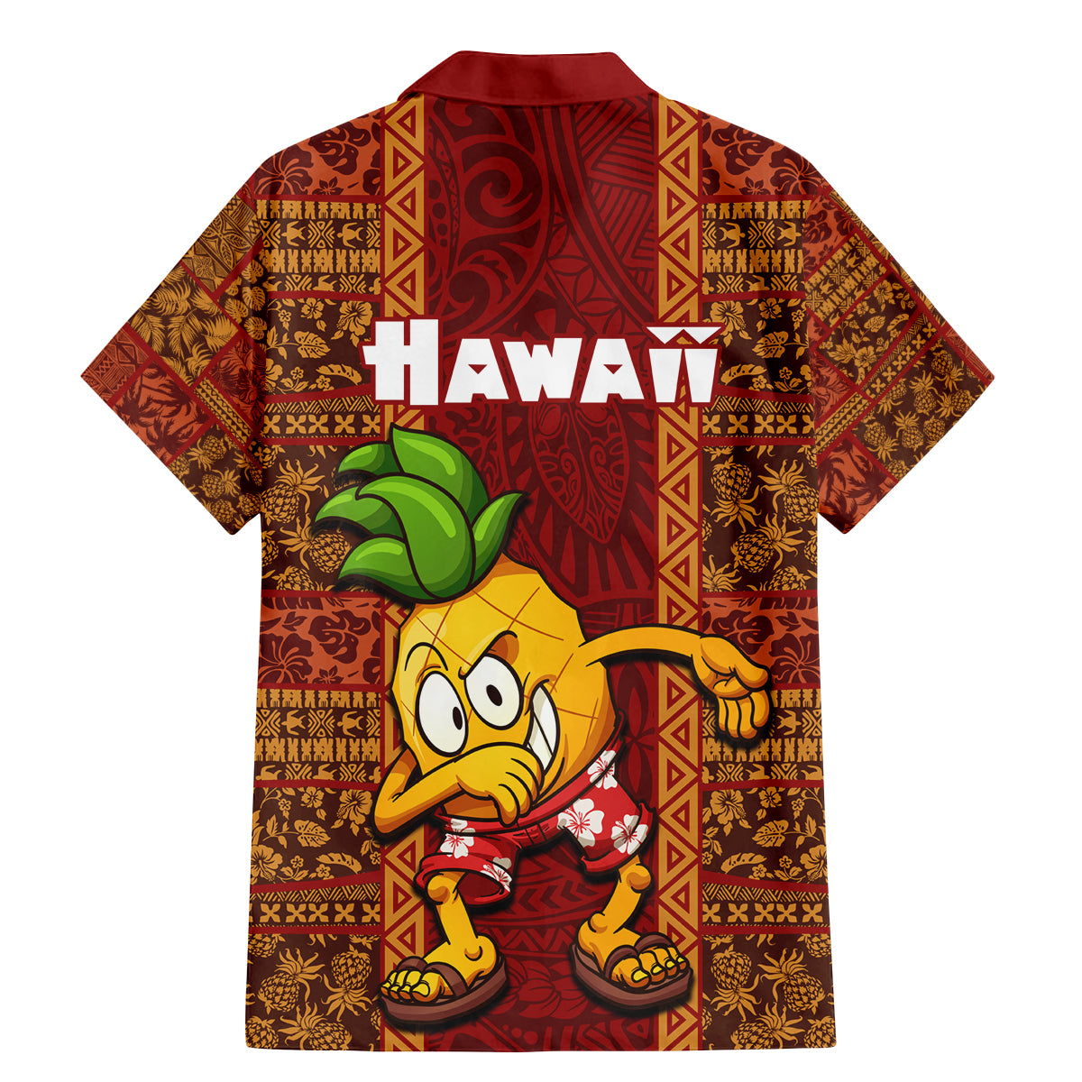 Hawaii Family Matching Mermaid Dress and Hawaiian Shirt Aloha Funny Pineapple Mix Kakau Hawaiian Tribal LT03 - Polynesian Pride