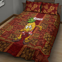 Hawaii Quilt Bed Set Aloha Funny Pineapple Mix Kakau Hawaiian Tribal LT03 - Polynesian Pride