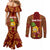 Custom Hawaii Couples Matching Mermaid Dress and Long Sleeve Button Shirt Aloha Funny Pineapple Mix Kakau Hawaiian Tribal LT03 - Polynesian Pride