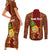 Custom Hawaii Couples Matching Short Sleeve Bodycon Dress and Long Sleeve Button Shirt Aloha Funny Pineapple Mix Kakau Hawaiian Tribal LT03 - Polynesian Pride