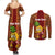 Custom Hawaii Couples Matching Summer Maxi Dress and Long Sleeve Button Shirt Aloha Funny Pineapple Mix Kakau Hawaiian Tribal LT03 - Polynesian Pride