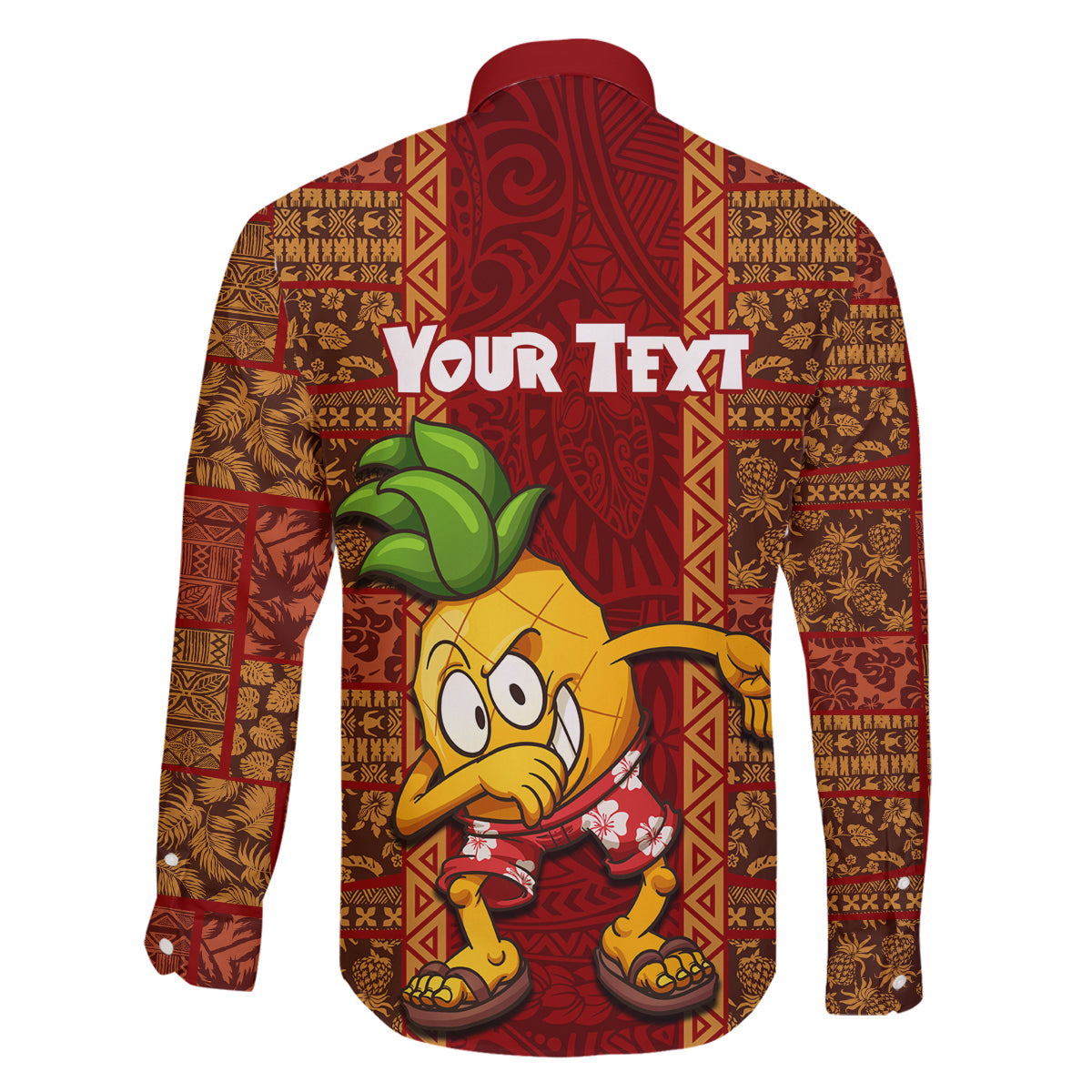 Custom Hawaii Family Matching Mermaid Dress and Hawaiian Shirt Aloha Funny Pineapple Mix Kakau Hawaiian Tribal LT03 - Polynesian Pride