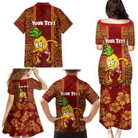 Custom Hawaii Family Matching Puletasi Dress and Hawaiian Shirt Aloha Funny Pineapple Mix Kakau Hawaiian Tribal LT03 - Polynesian Pride