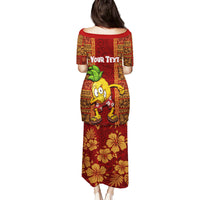 Custom Hawaii Family Matching Puletasi Dress and Hawaiian Shirt Aloha Funny Pineapple Mix Kakau Hawaiian Tribal LT03 - Polynesian Pride