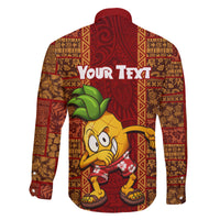 Custom Hawaii Family Matching Summer Maxi Dress and Hawaiian Shirt Aloha Funny Pineapple Mix Kakau Hawaiian Tribal LT03 - Polynesian Pride