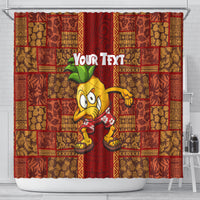 Custom Hawaii Shower Curtain Aloha Funny Pineapple Mix Kakau Hawaiian Tribal LT03 - Polynesian Pride